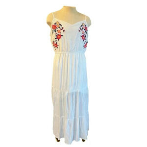 KELLY RENEE BOHO spaghetti strap embroidered maxi dress plus size XXXL